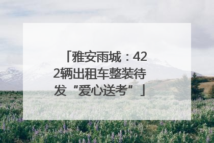 雅安雨城：422辆出租车整装待发“爱心送考”