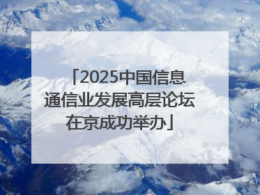 2025中国信息通信业发展高层论坛在京成功举办