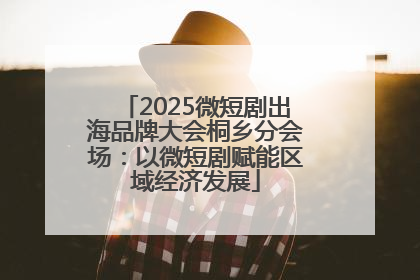 2025微短剧出海品牌大会桐乡分会场：以微短剧赋能区域经济发展