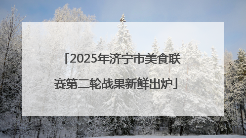 2025年济宁市美食联赛第二轮战果新鲜出炉