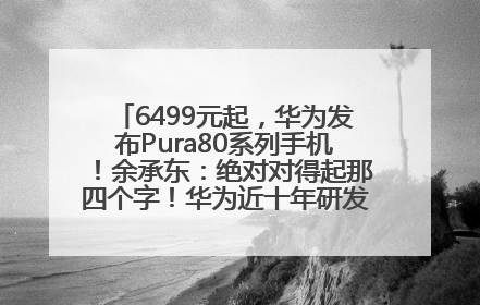 6499元起，华为发布Pura80系列手机！余承东：绝对对得起那四个字！华为近十年研发投入12490亿元